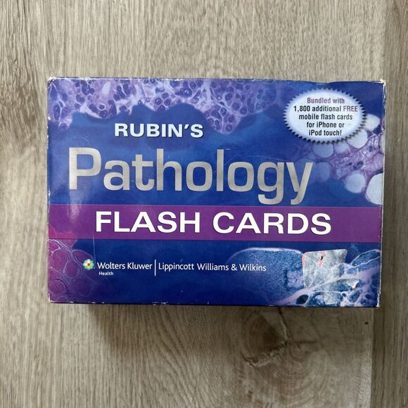 Rubin's Pathology Flash Cards Visual Diagnosis Exam Study Prep Wolters Kluwer - Picture 1 of 8